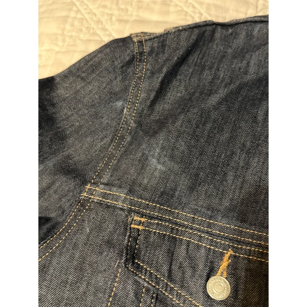 Levis Trucker Jacket Mens XXL Dark Indigo Denim Button Up Coat 70777-0001
